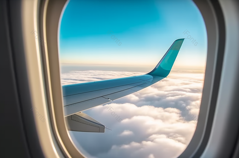 飞机窗外平流层景观自然旅行出差放松实拍摄影图,高清,摄影图,摄影图片,图片大全,摄影图免费下载